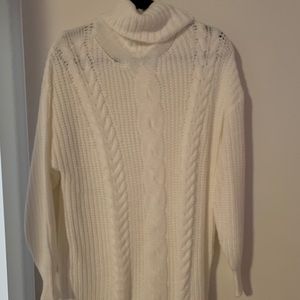 Chunky Cable Knit Oversized Turtleneck